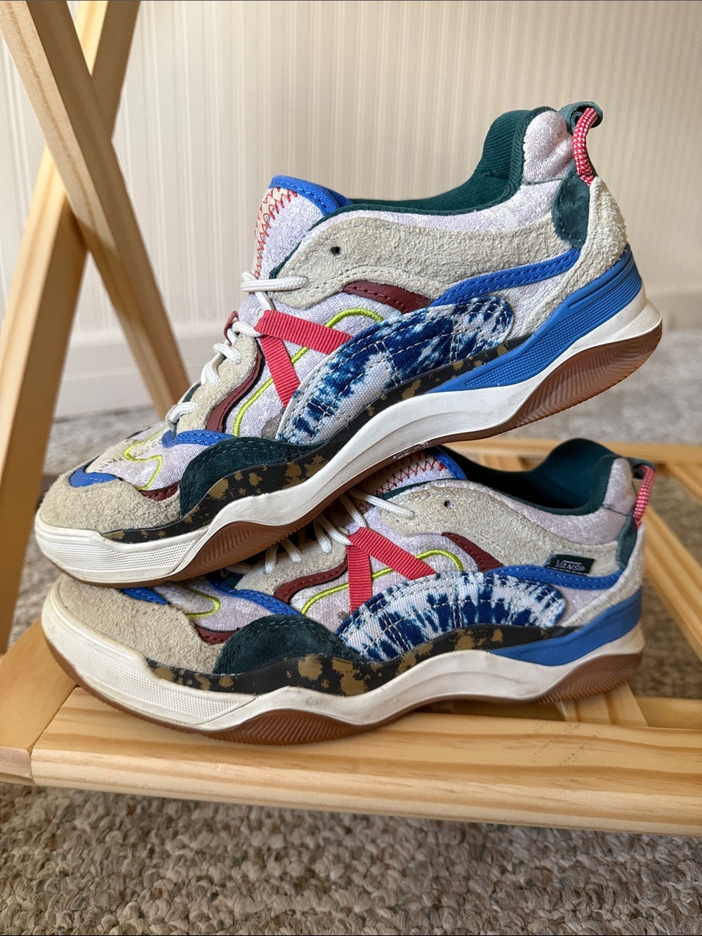 Vans Varix Tie Dye  US W 7.5 M 6 Skate Shoes Sneakers Antique White EU 38 UK 5